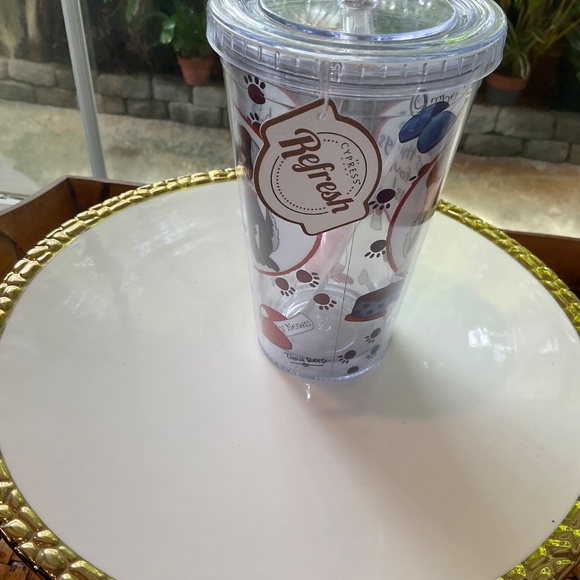 Adorable 17oz Acrylic Dog Tumbler W/Straw NWT - Picture 3 of 8